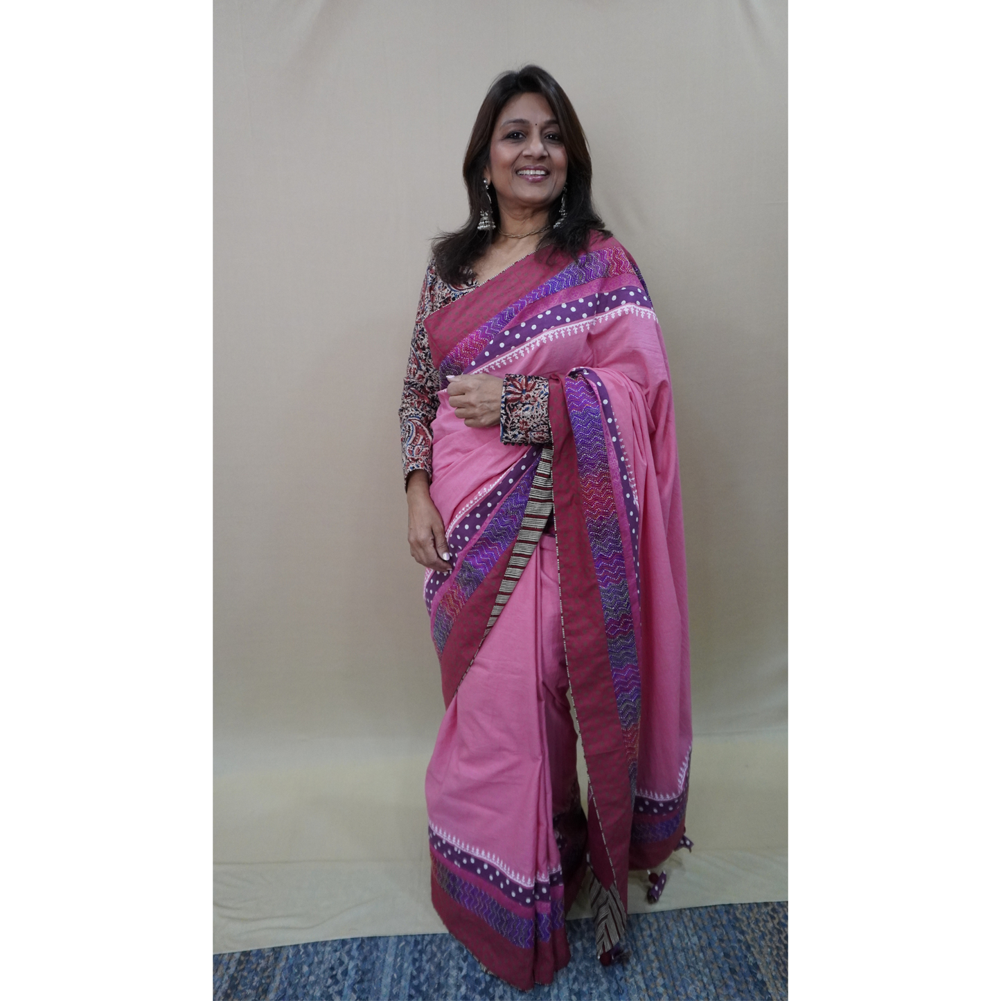 MUL BLOCKPRINTED SAREE