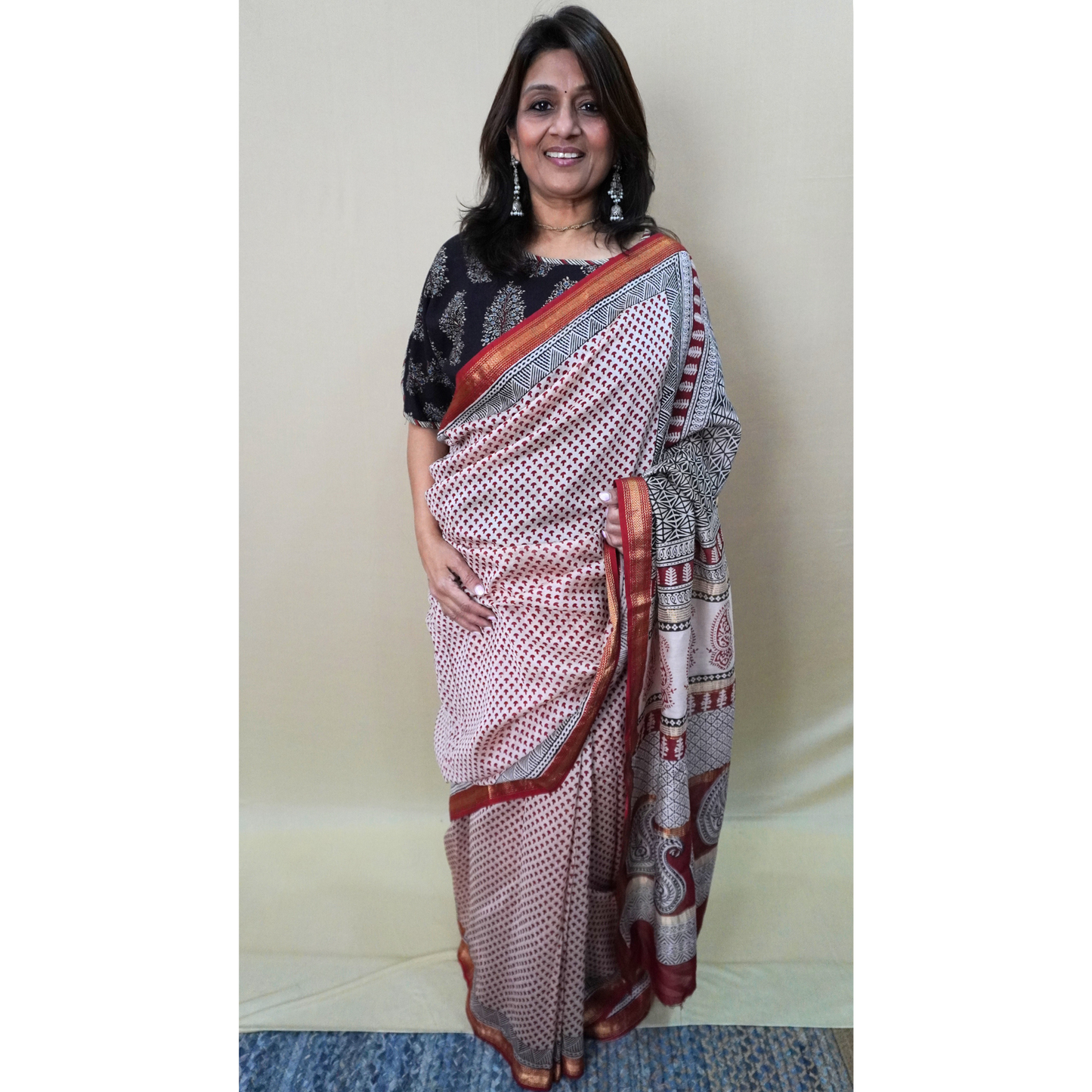 MAHESHWARI COTTON BAGH PRINTED SAREE