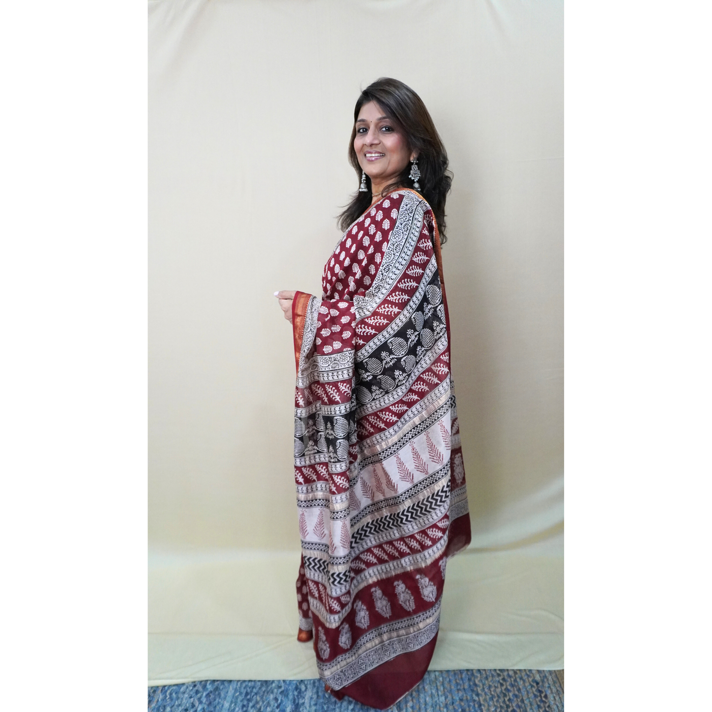 MAHESHWARI COTTON BAGH PRINTED SAREE