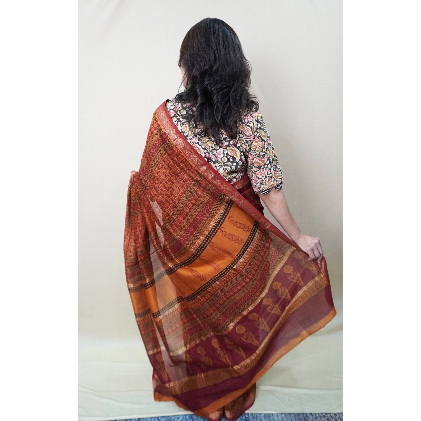 MAHESHWARI COTTON BAGH PRINTED SAREE