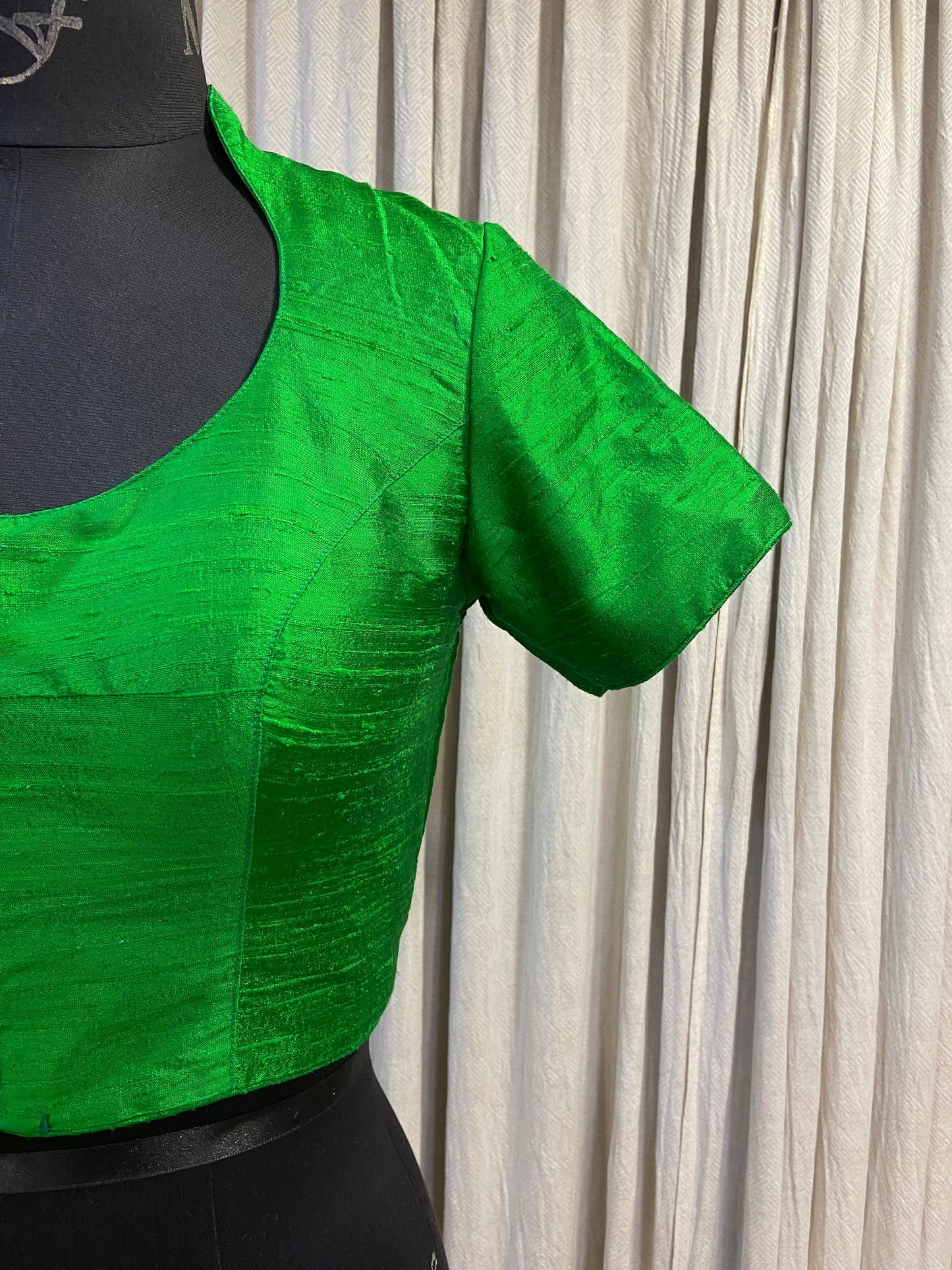 RAW SILK BLOUSE