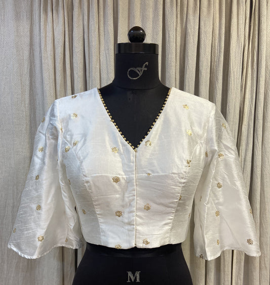 RAW SILK BLOUSE