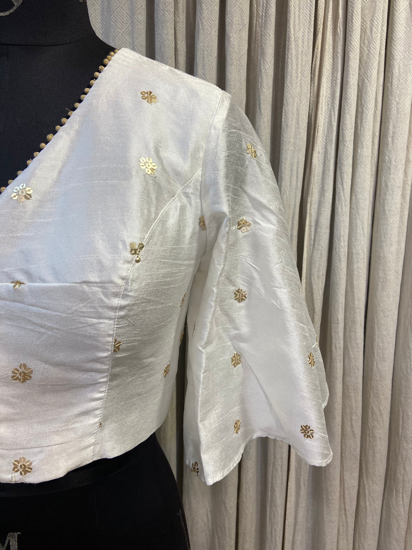 RAW SILK BLOUSE