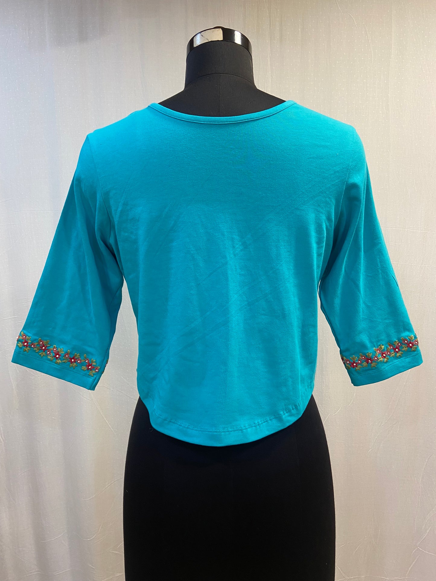 PHOOLWARI T-SHIRT BLOUSE - MINT