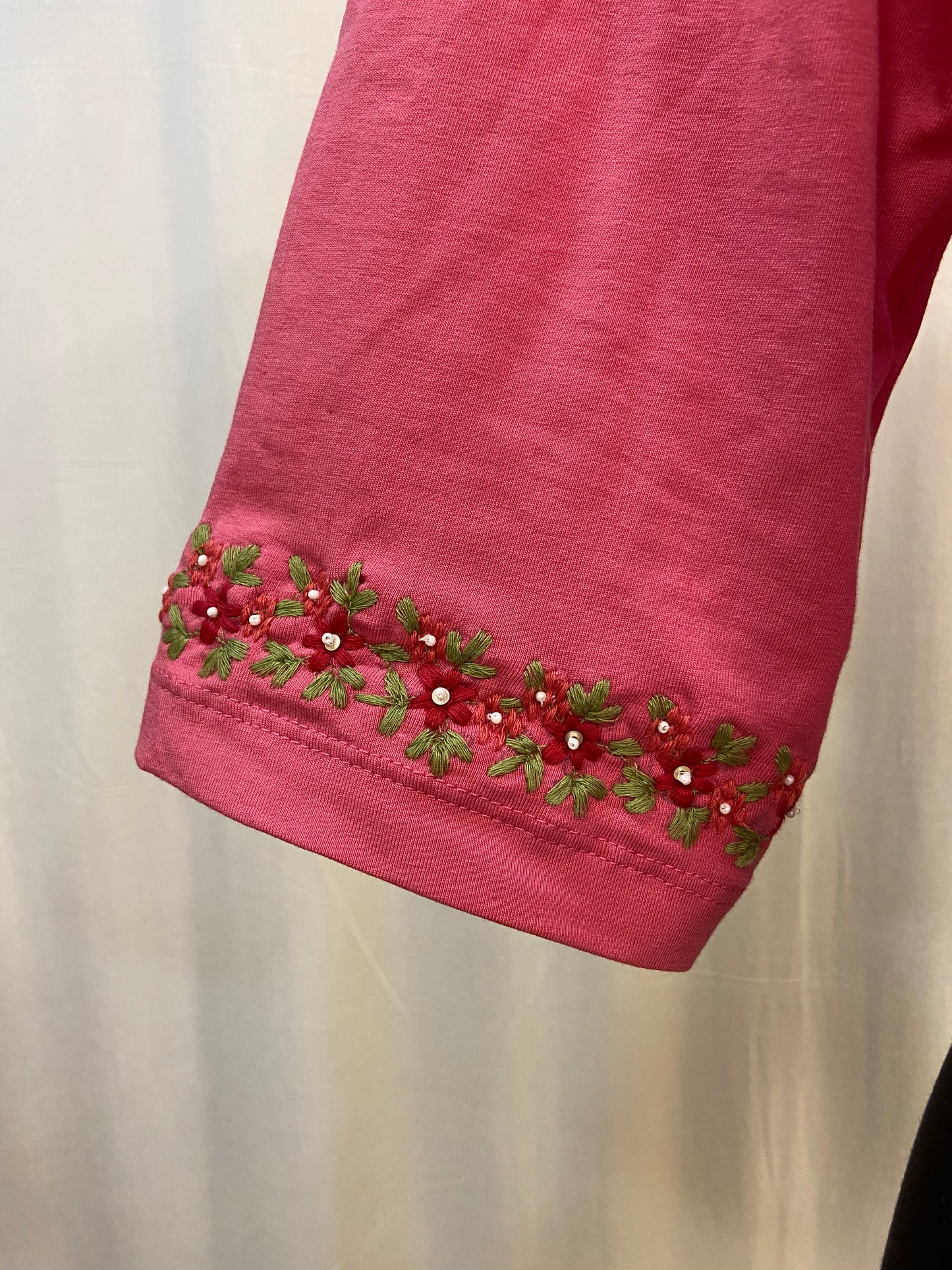 PHOOLWARI T-SHIRT BLOUSE - STRAWBERRY PINK