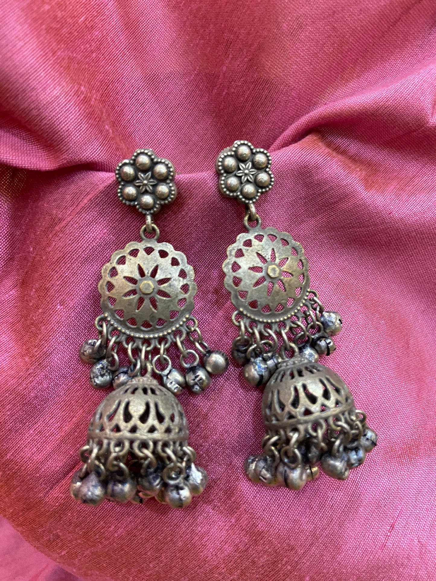 OXIDISED EARRING