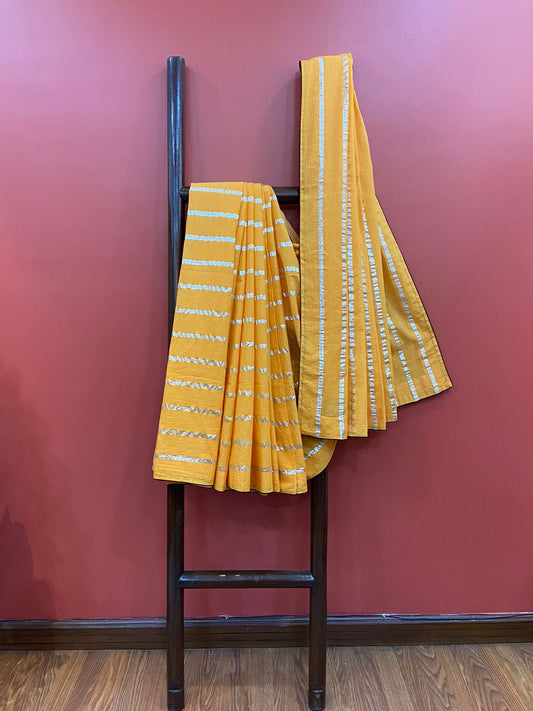 COTTON SAREE - ORANGE